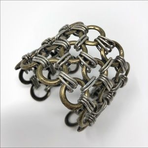 Chain link cuff bracelet
